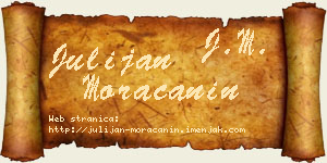 Julijan Moračanin vizit kartica